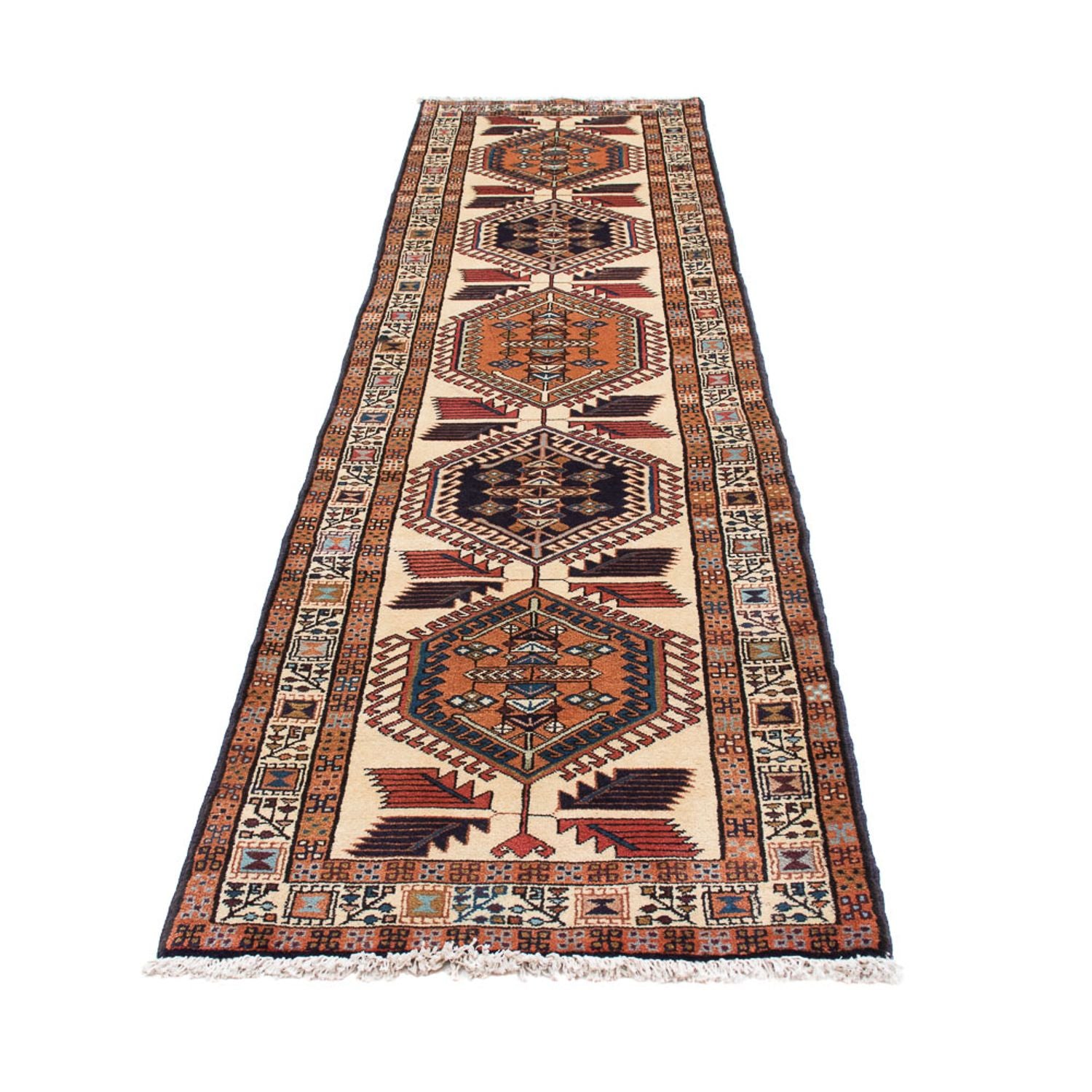 Alfombra de pasillo Alfombra persa - Nómada - 291 x 73 cm - beige