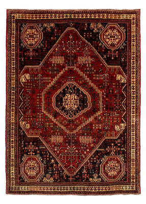 Alfombra persa - Nómada - 281 x 200 cm - rojo oscuro