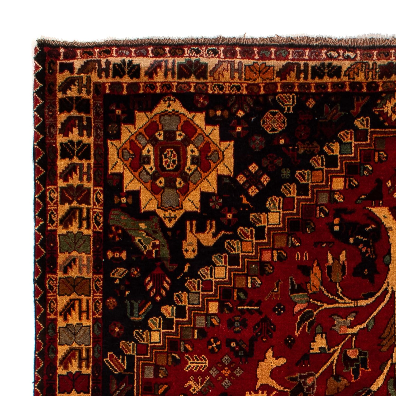 Alfombra persa - Nómada - 310 x 201 cm - rojo oscuro