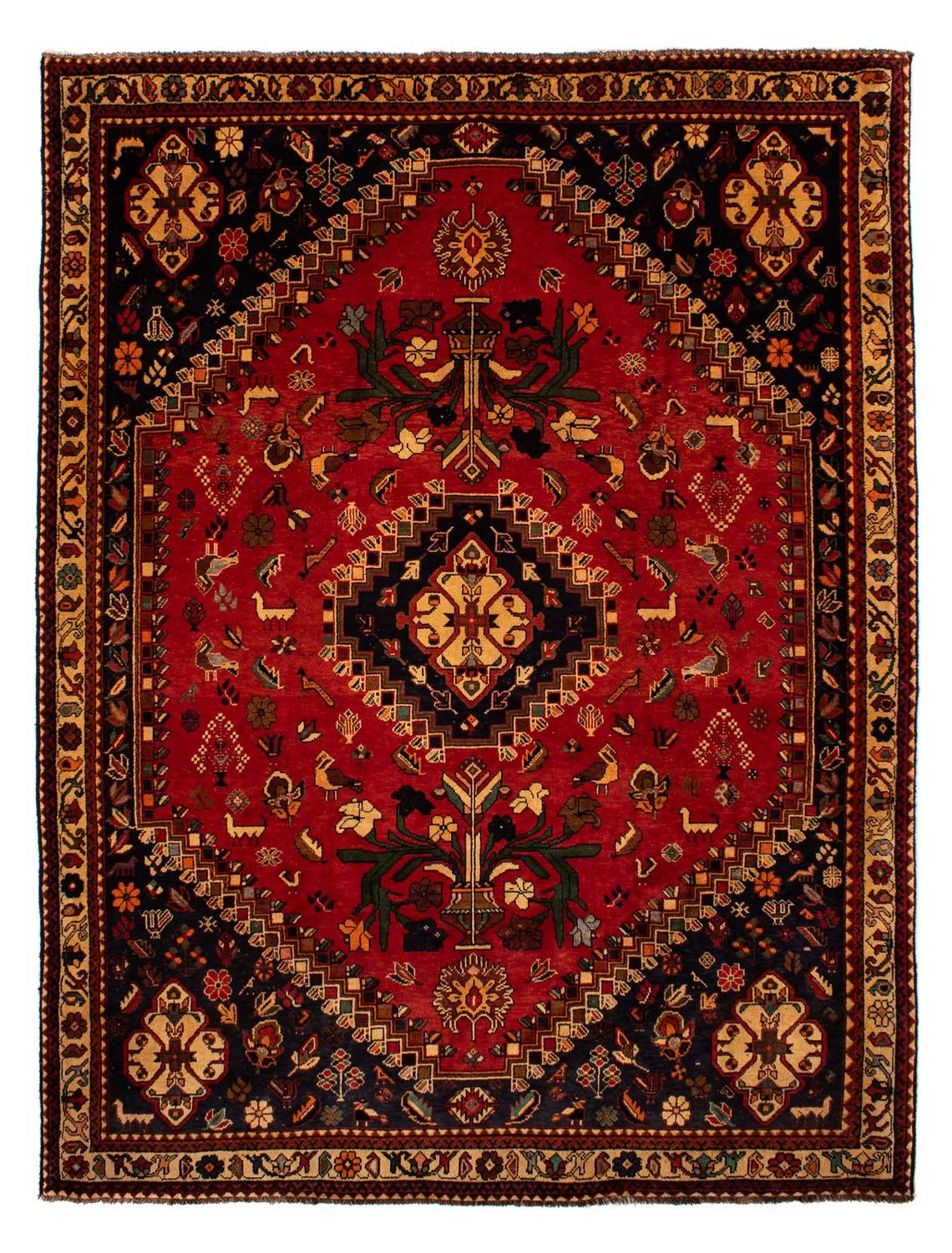 Alfombra persa - Nómada - 302 x 219 cm - rojo oscuro