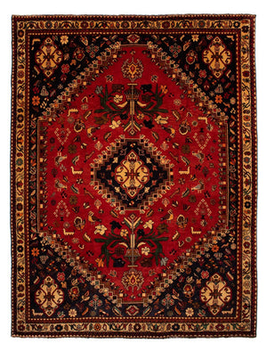 Alfombra persa - Nómada - 302 x 219 cm - rojo oscuro