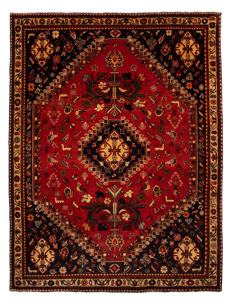 Alfombra persa - Nómada - 302 x 219 cm - rojo oscuro