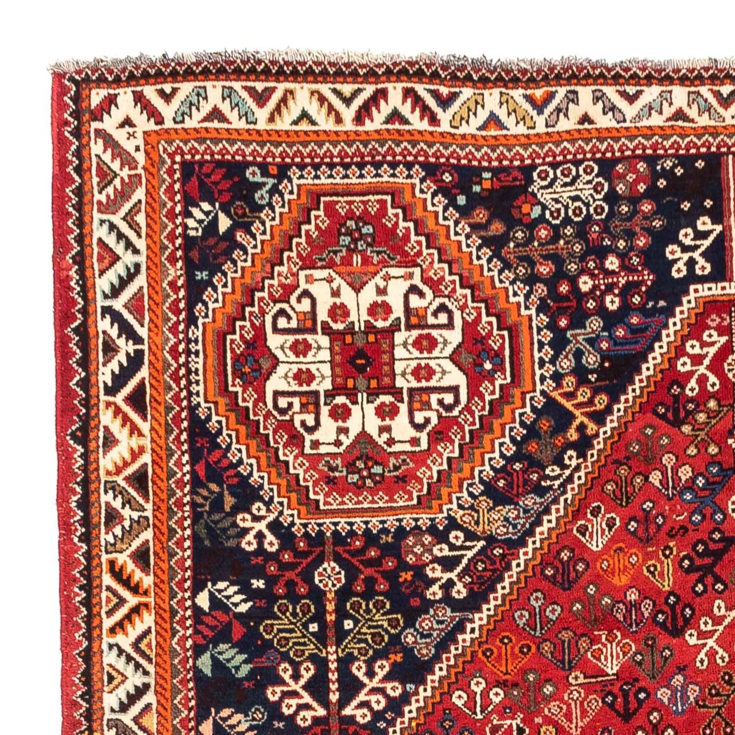 Alfombra persa - Nómada - 251 x 176 cm - rojo oscuro