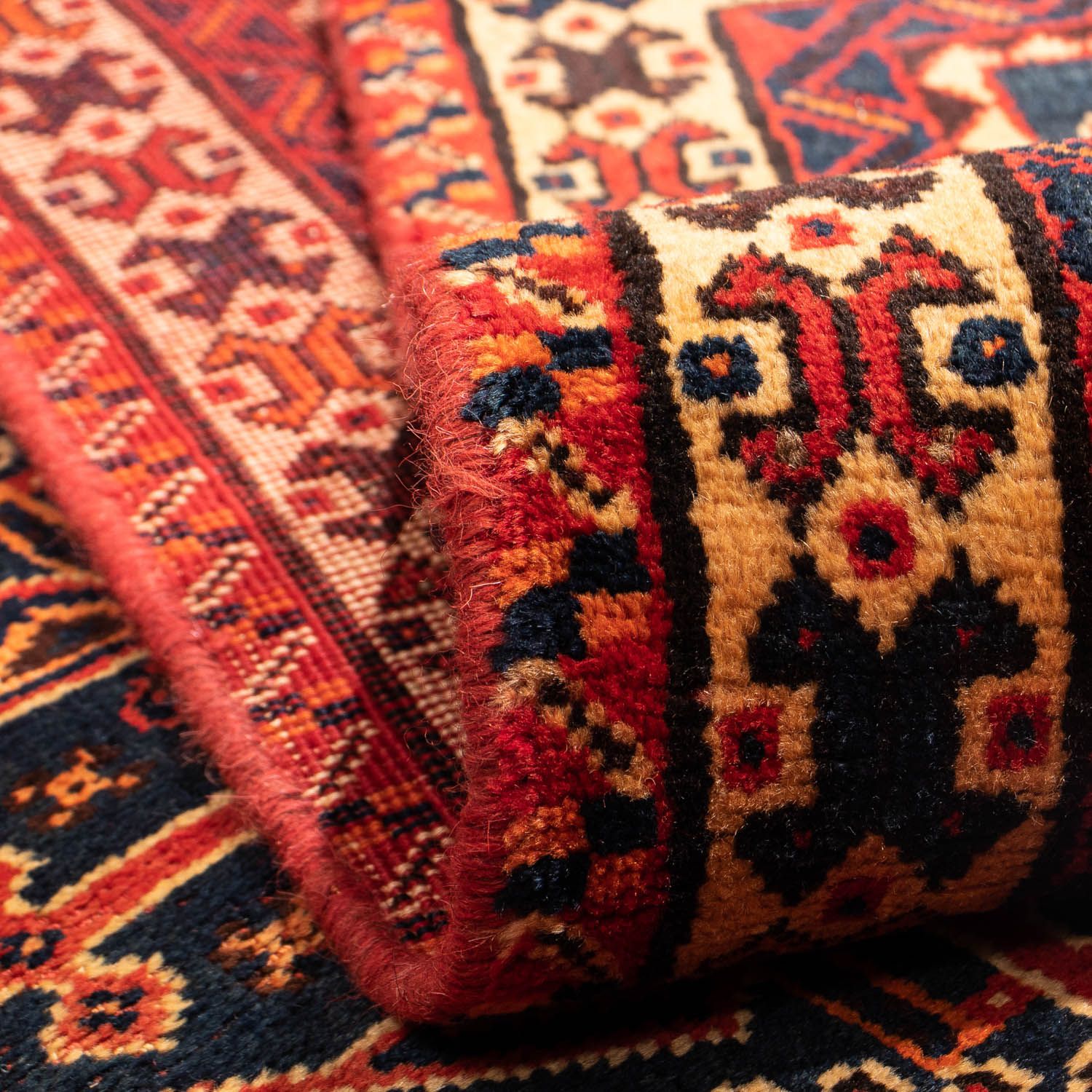 Alfombra persa - Nómada - 289 x 199 cm - rojo oscuro