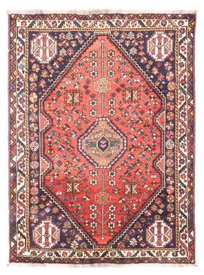 Alfombra persa - Nómada - 151 x 106 cm - rojo claro
