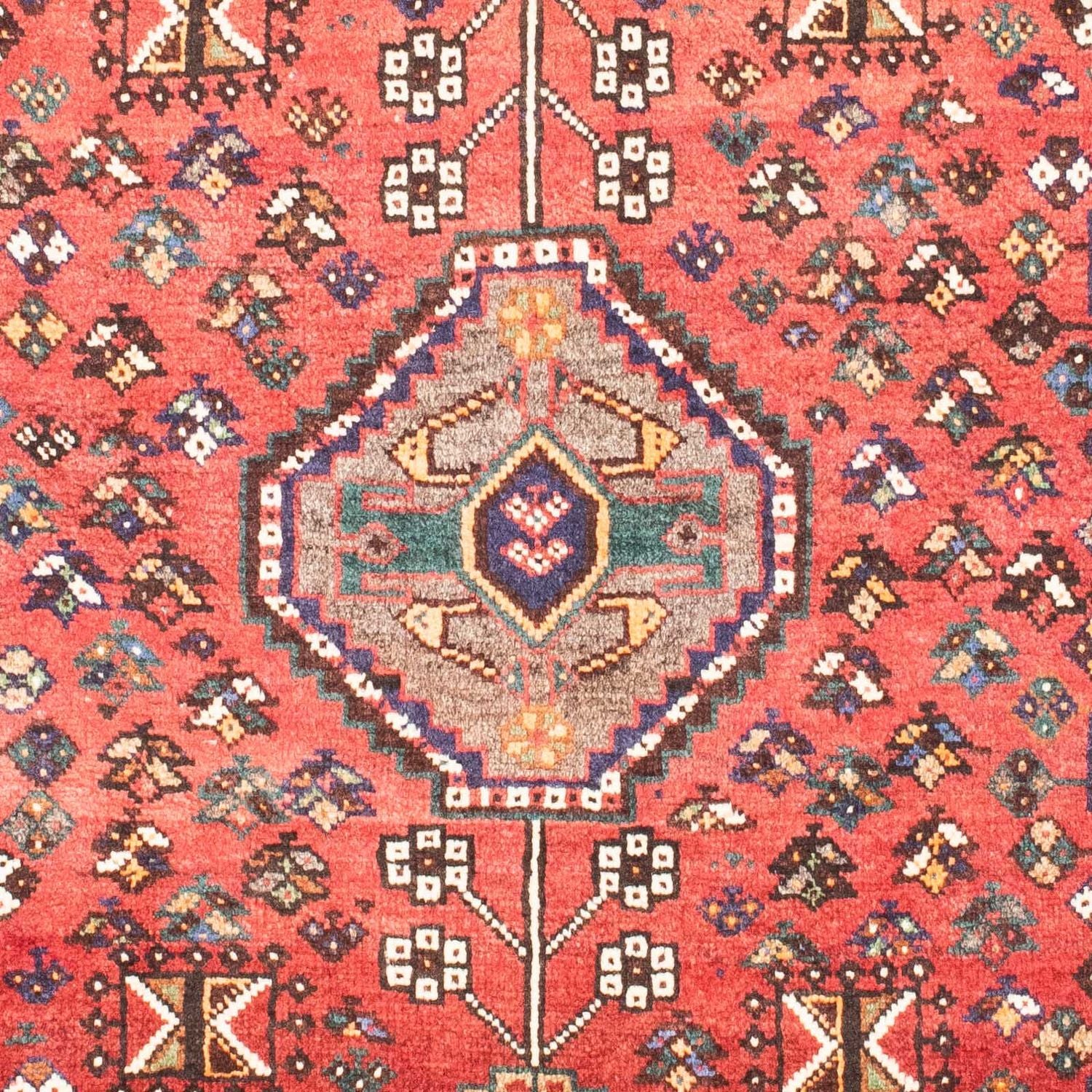 Alfombra persa - Nómada - 151 x 106 cm - rojo claro