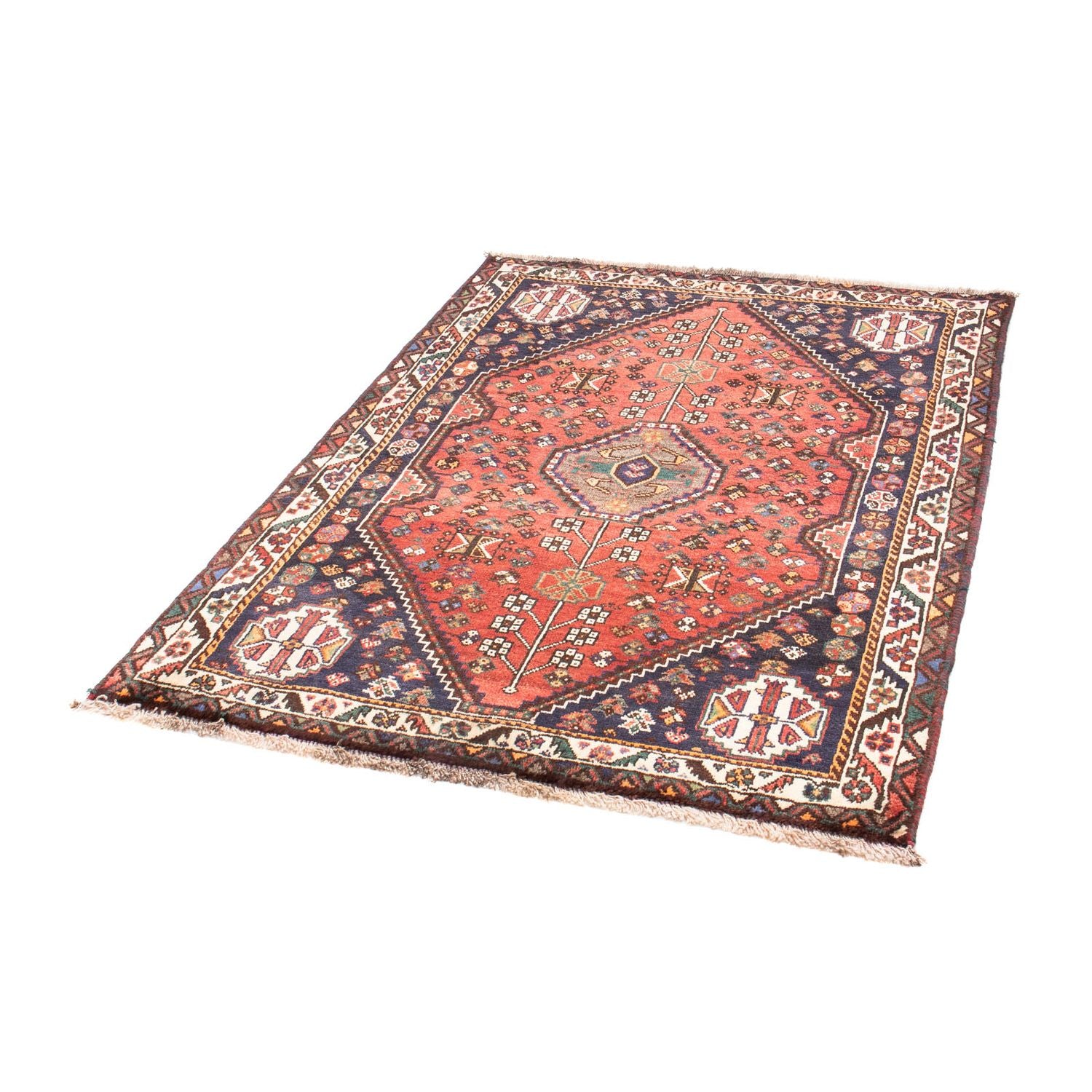 Alfombra persa - Nómada - 151 x 106 cm - rojo claro