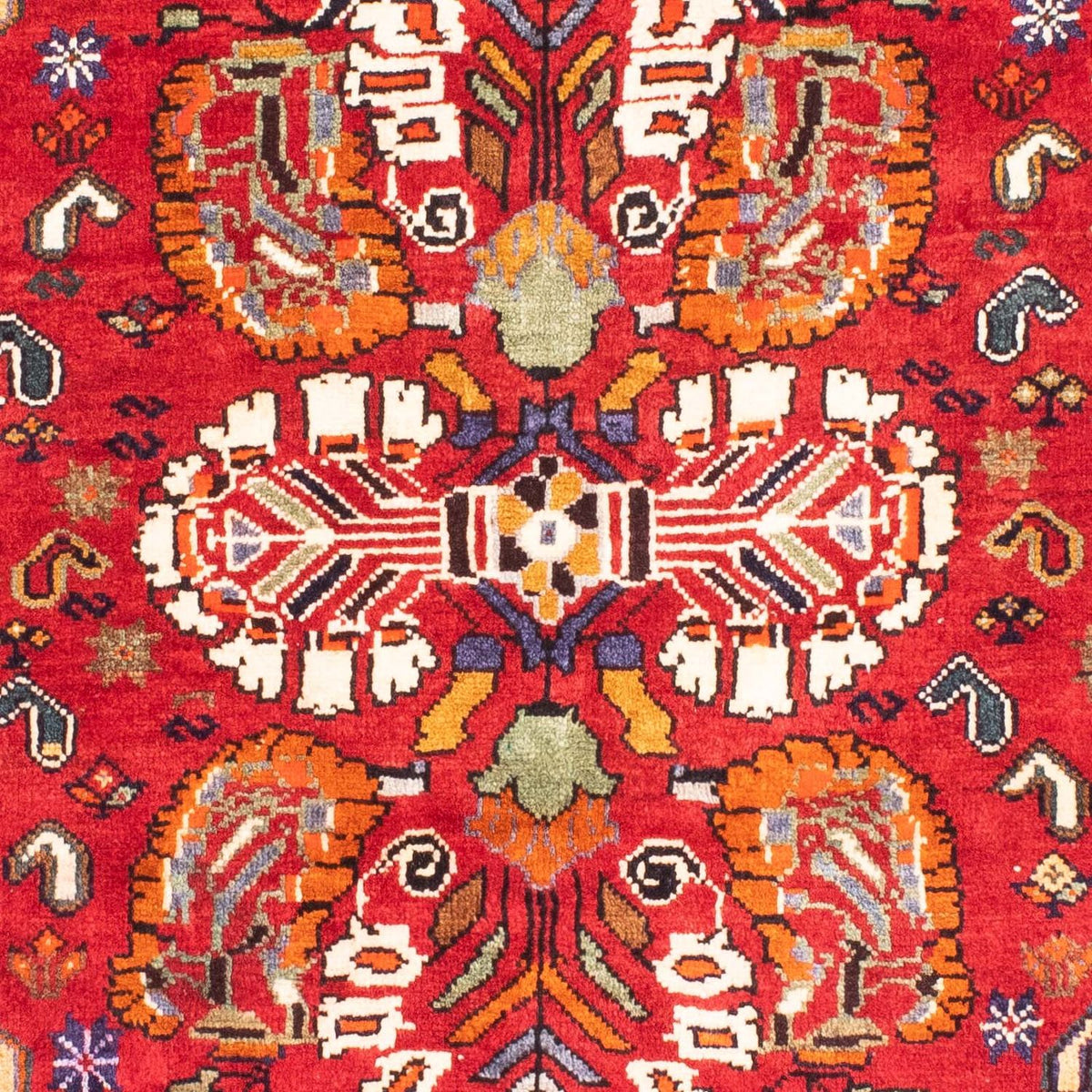 Alfombra persa - Nómada - 166 x 114 cm - rojo oscuro