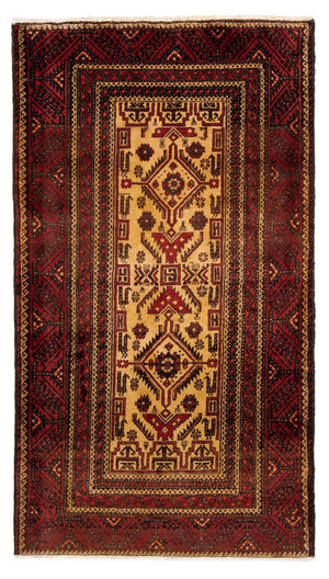Alfombra de pasillo Alfombra Belutsch - 202 x 113 cm - rojo