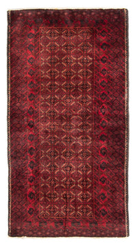Alfombra de pasillo Alfombra Belutsch - 216 x 107 cm - rojo oscuro
