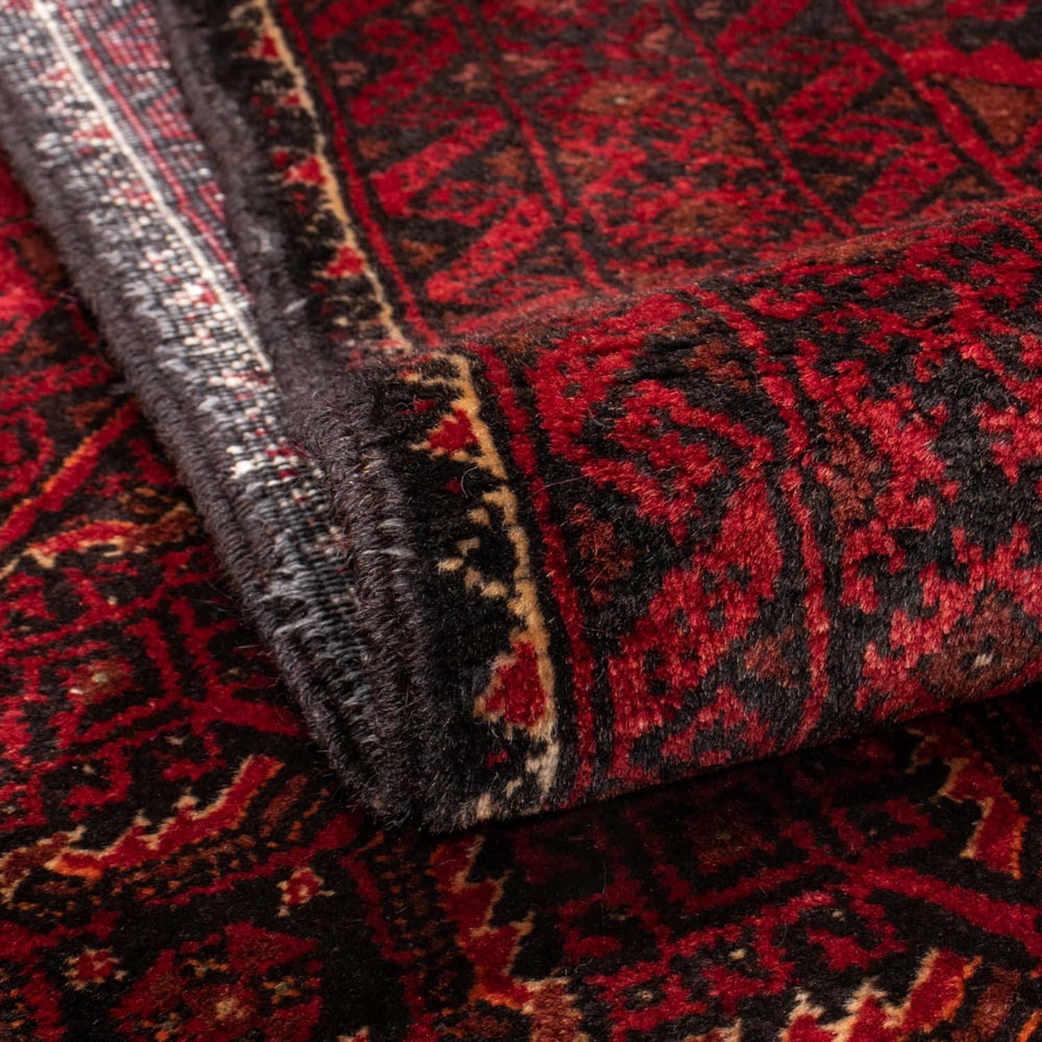 Alfombra de pasillo Alfombra Belutsch - 216 x 107 cm - rojo oscuro