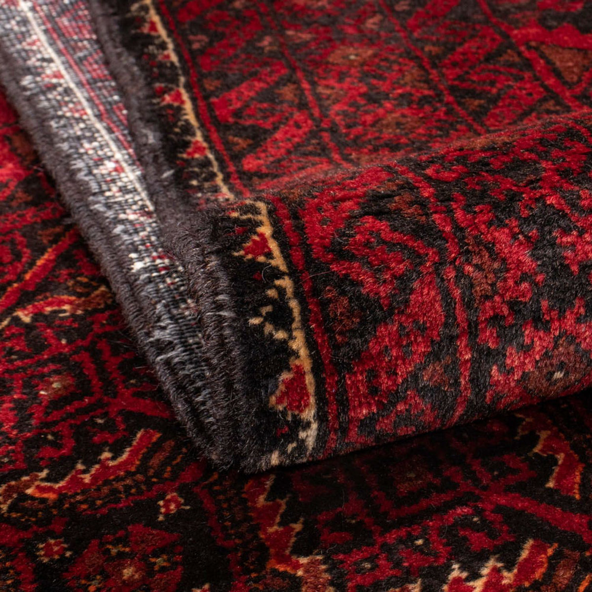 Alfombra de pasillo Alfombra Belutsch - 216 x 107 cm - rojo oscuro