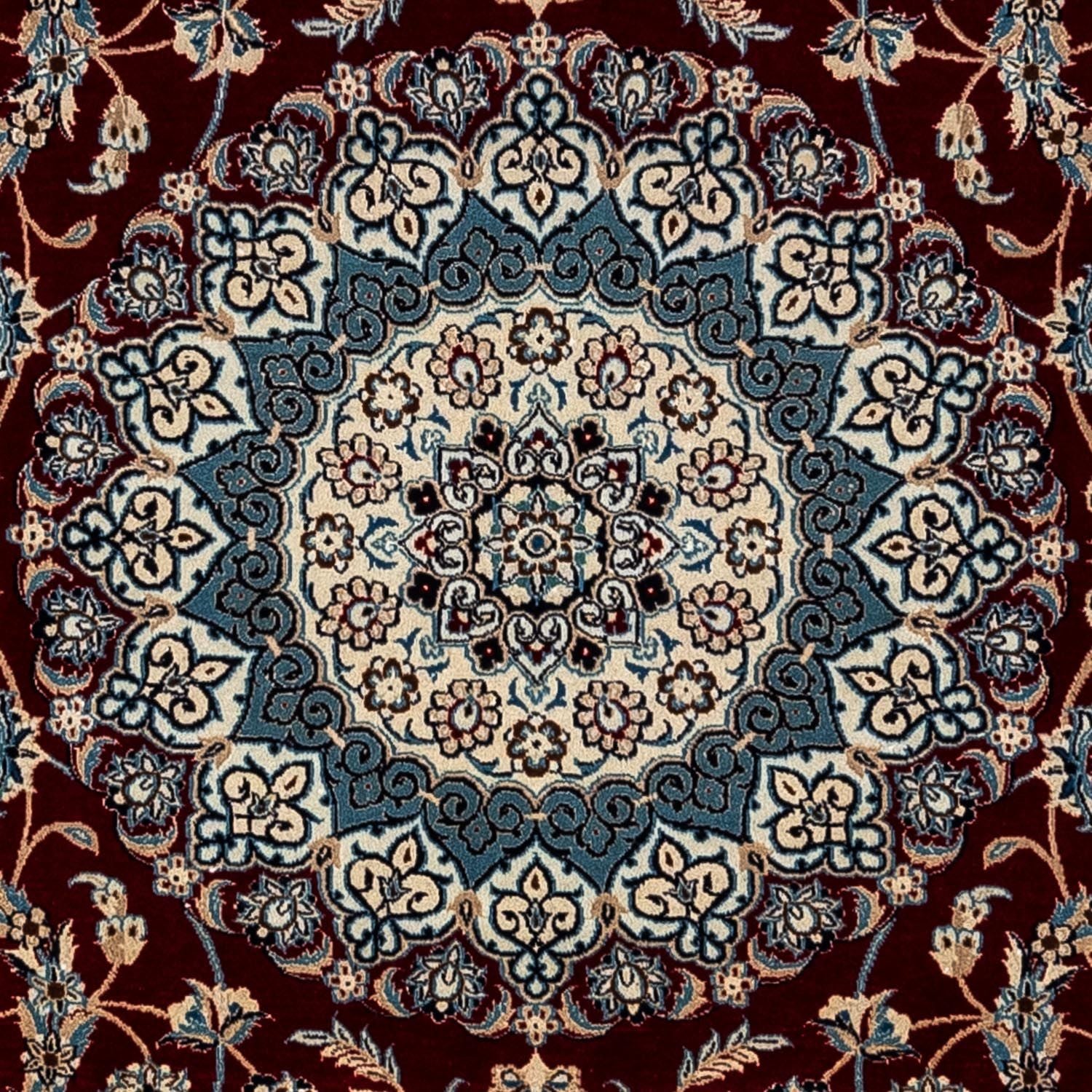 Alfombra Persa - Nain - Real - 371 x 250 cm - rojo oscuro
