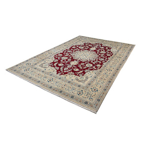 Alfombra persa - Nain - 283 x 195 cm - rojo oscuro