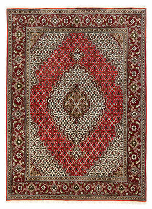Alfombra persa - Tabriz - 198 x 148 cm - rojo oscuro
