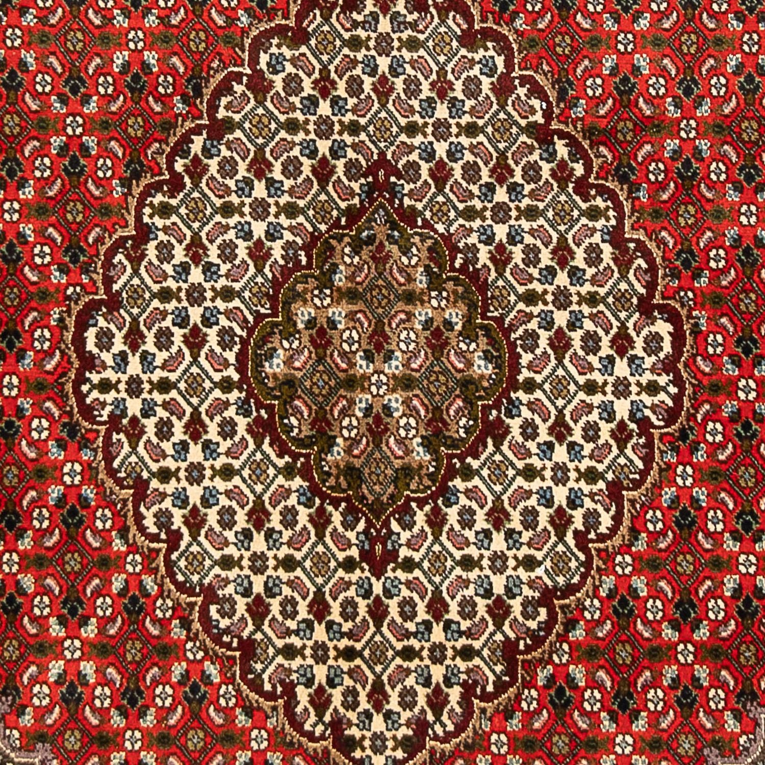 Alfombra persa - Tabriz - 198 x 148 cm - rojo oscuro