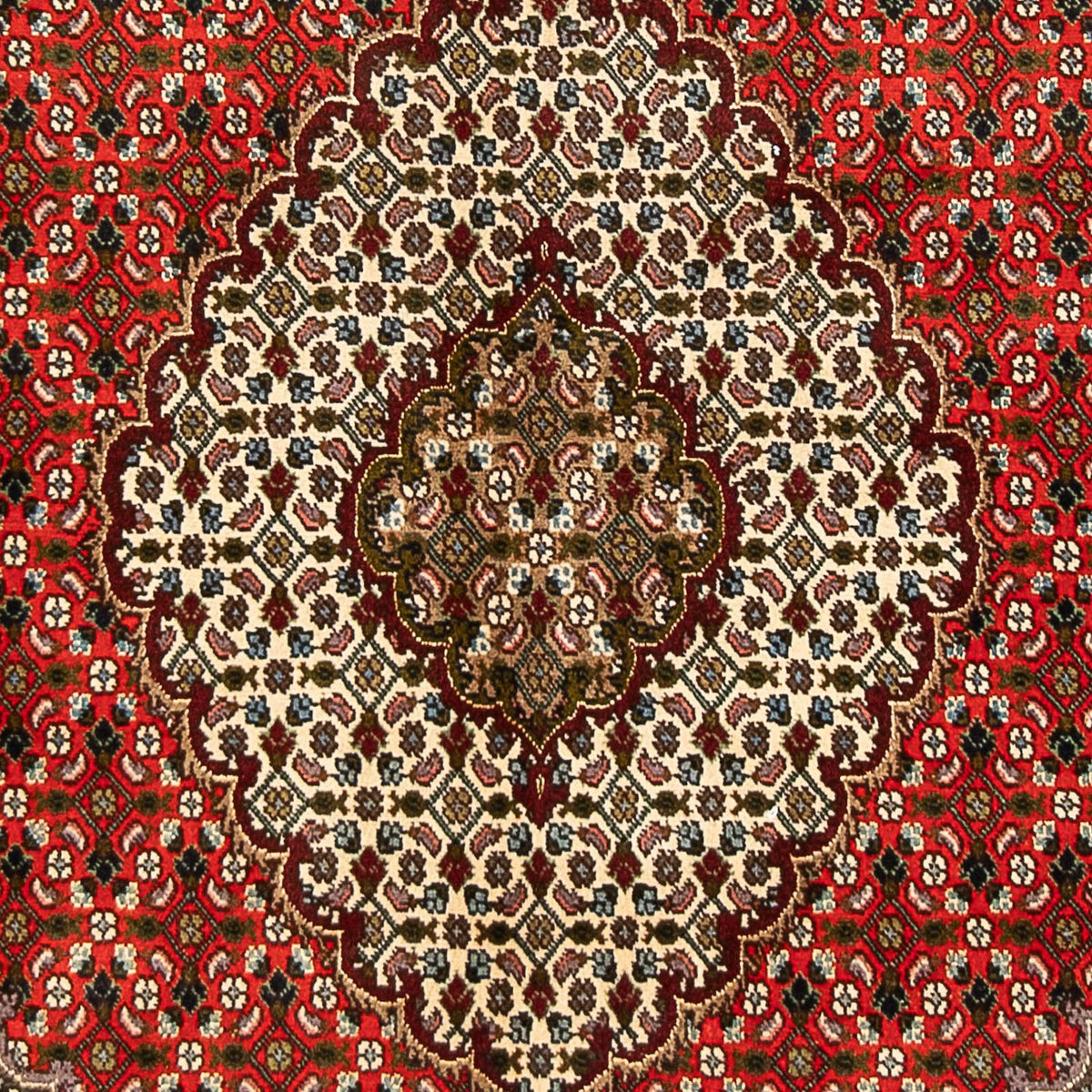 Alfombra persa - Tabriz - 198 x 148 cm - rojo oscuro