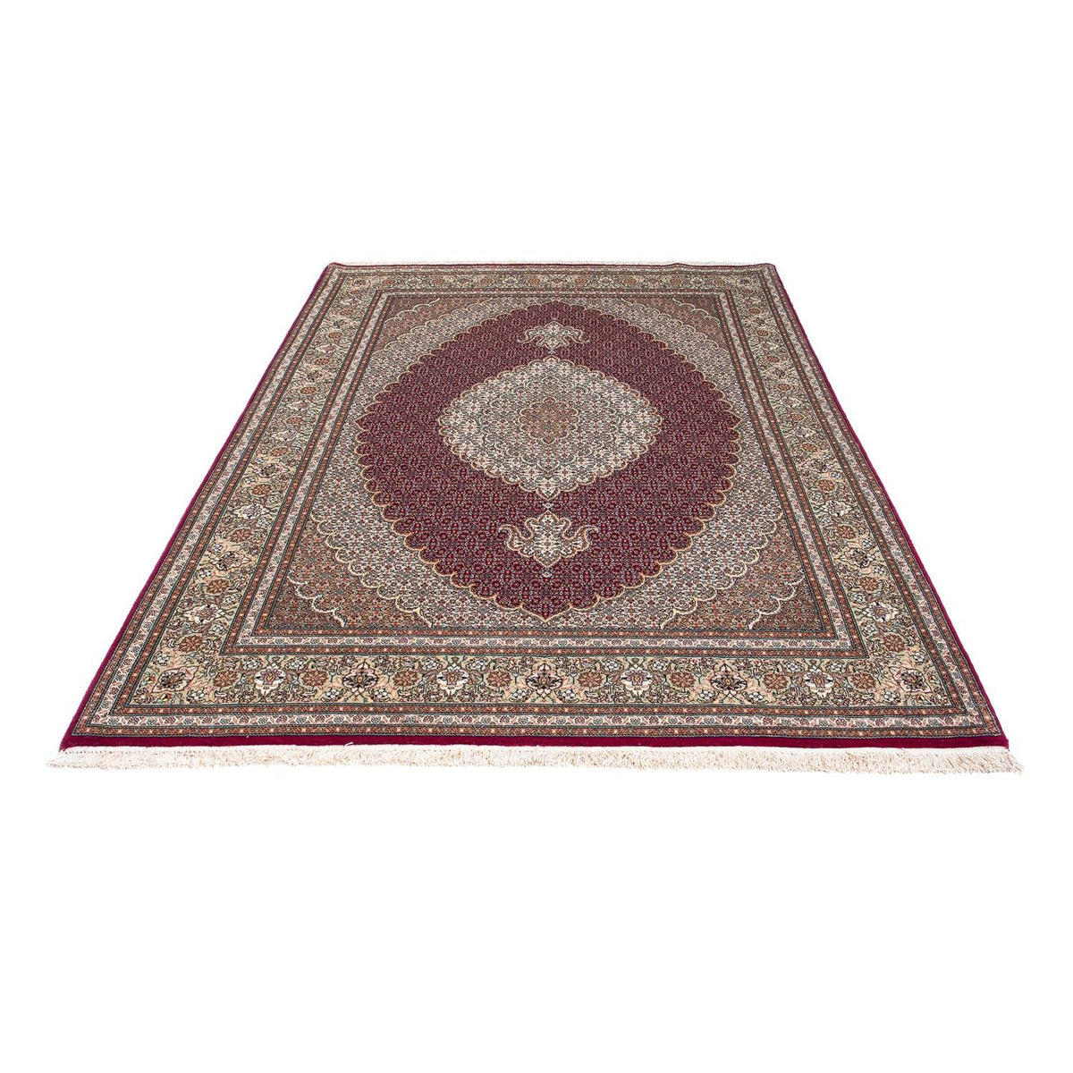 Alfombra persa - Tabriz - 208 x 150 cm - rojo oscuro