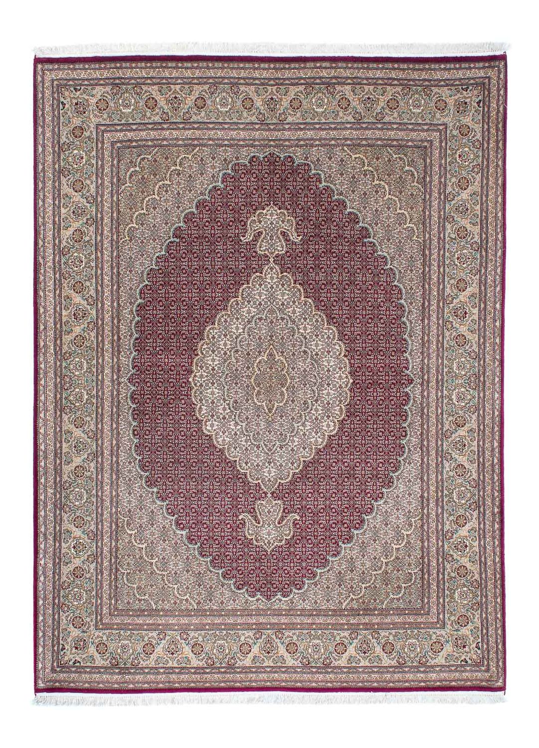 Alfombra persa - Tabriz - 209 x 153 cm - rojo oscuro