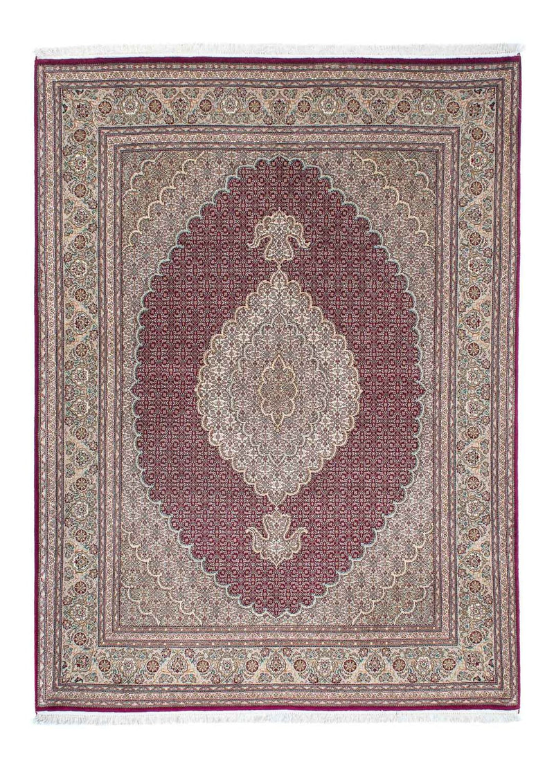 Alfombra persa - Tabriz - 209 x 153 cm - rojo oscuro