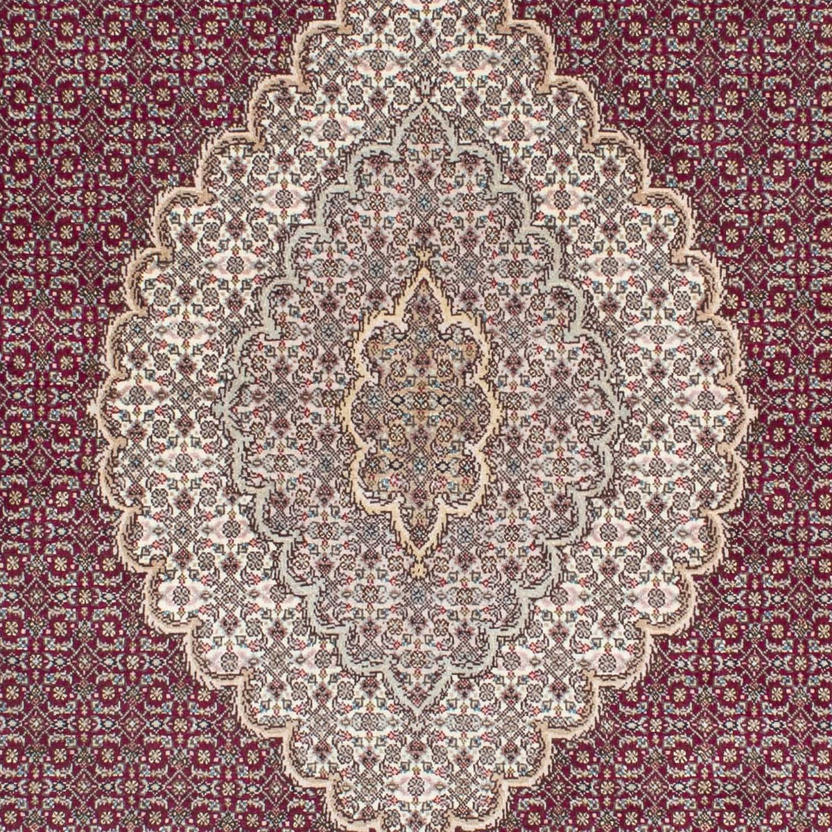 Alfombra persa - Tabriz - 209 x 153 cm - rojo oscuro