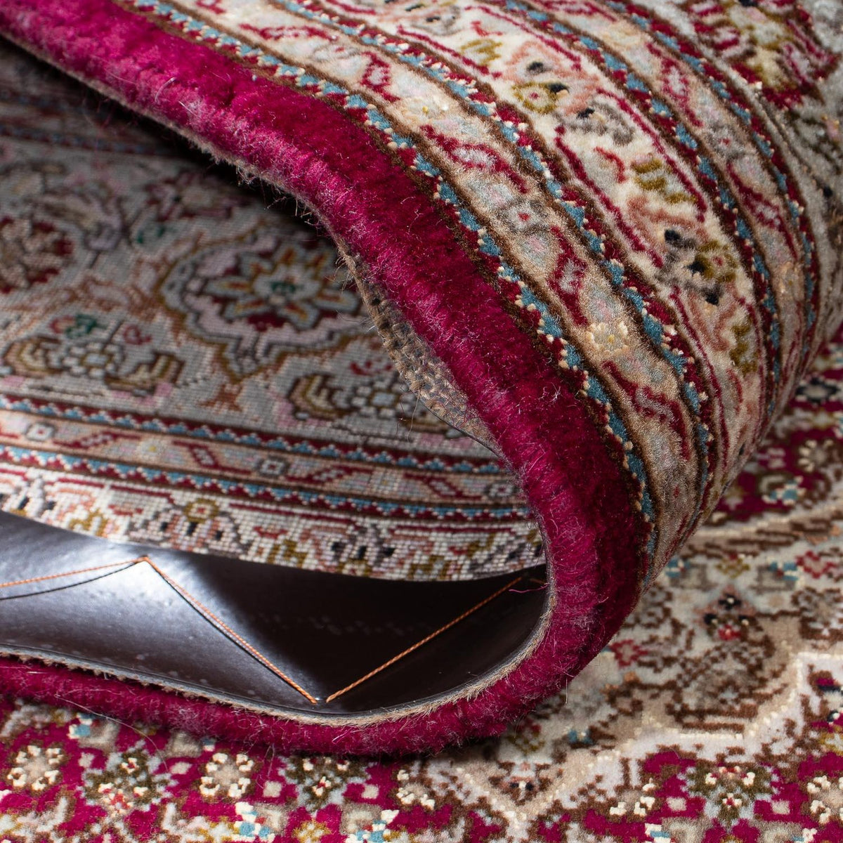 Alfombra persa - Tabriz - 209 x 153 cm - rojo oscuro