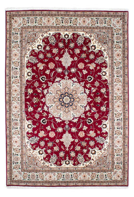 Alfombra Persa - Tabriz - Real - 238 x 166 cm - rojo oscuro