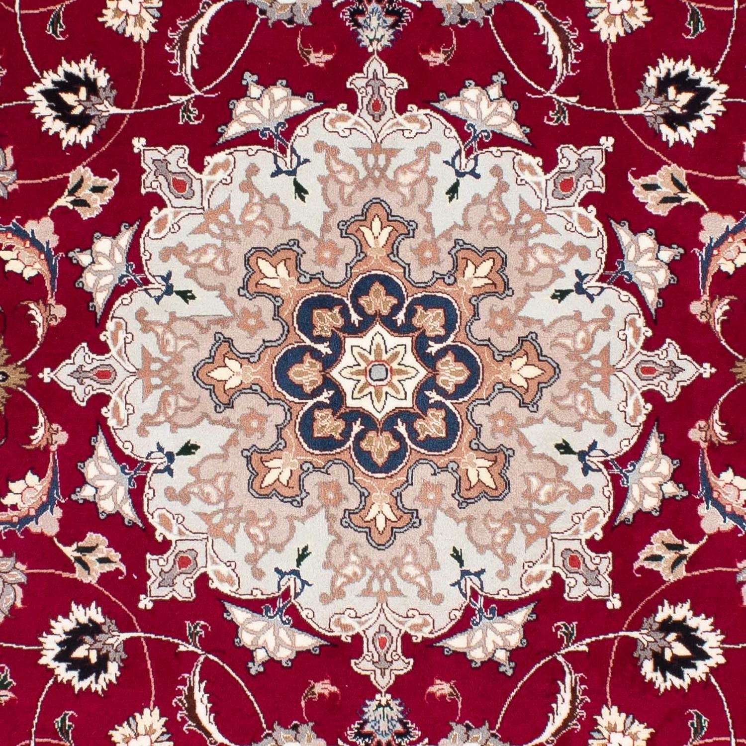 Alfombra Persa - Tabriz - Real - 238 x 166 cm - rojo oscuro