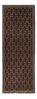 Alfombra de pasillo Alfombra persa - Tabriz - 204 x 74 cm - azul oscuro