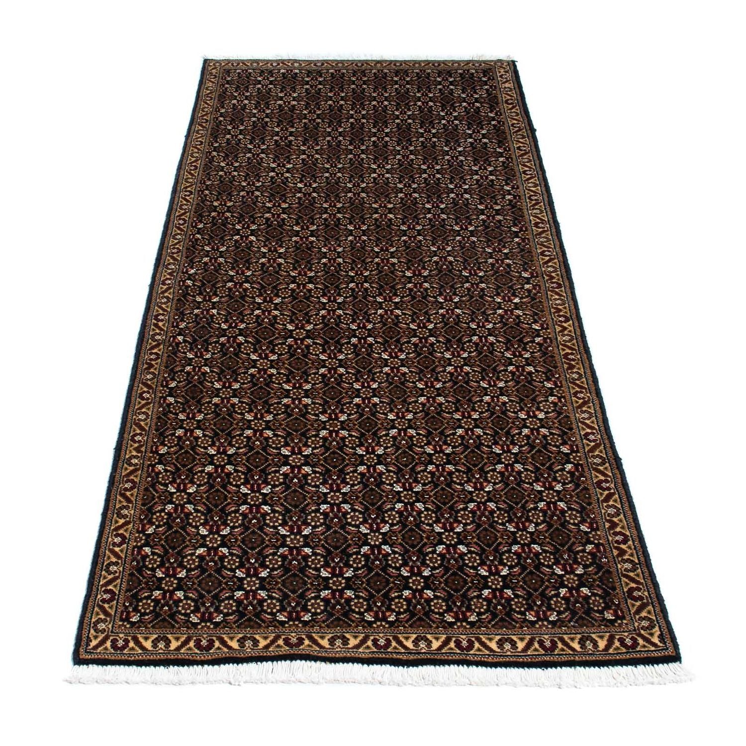 Alfombra de pasillo Alfombra persa - Tabriz - 204 x 74 cm - azul oscuro