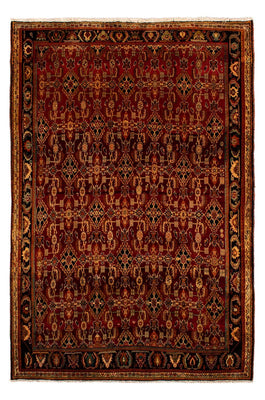 Alfombra persa - Nómada - 308 x 212 cm - rojo oscuro