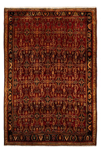 Alfombra persa - Nómada - 308 x 212 cm - rojo oscuro