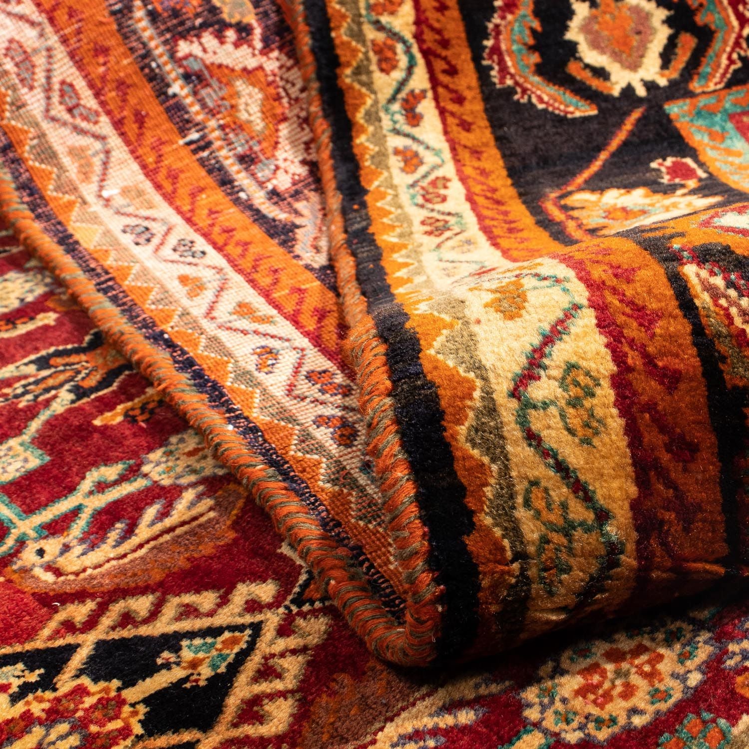 Alfombra persa - Nómada - 308 x 212 cm - rojo oscuro
