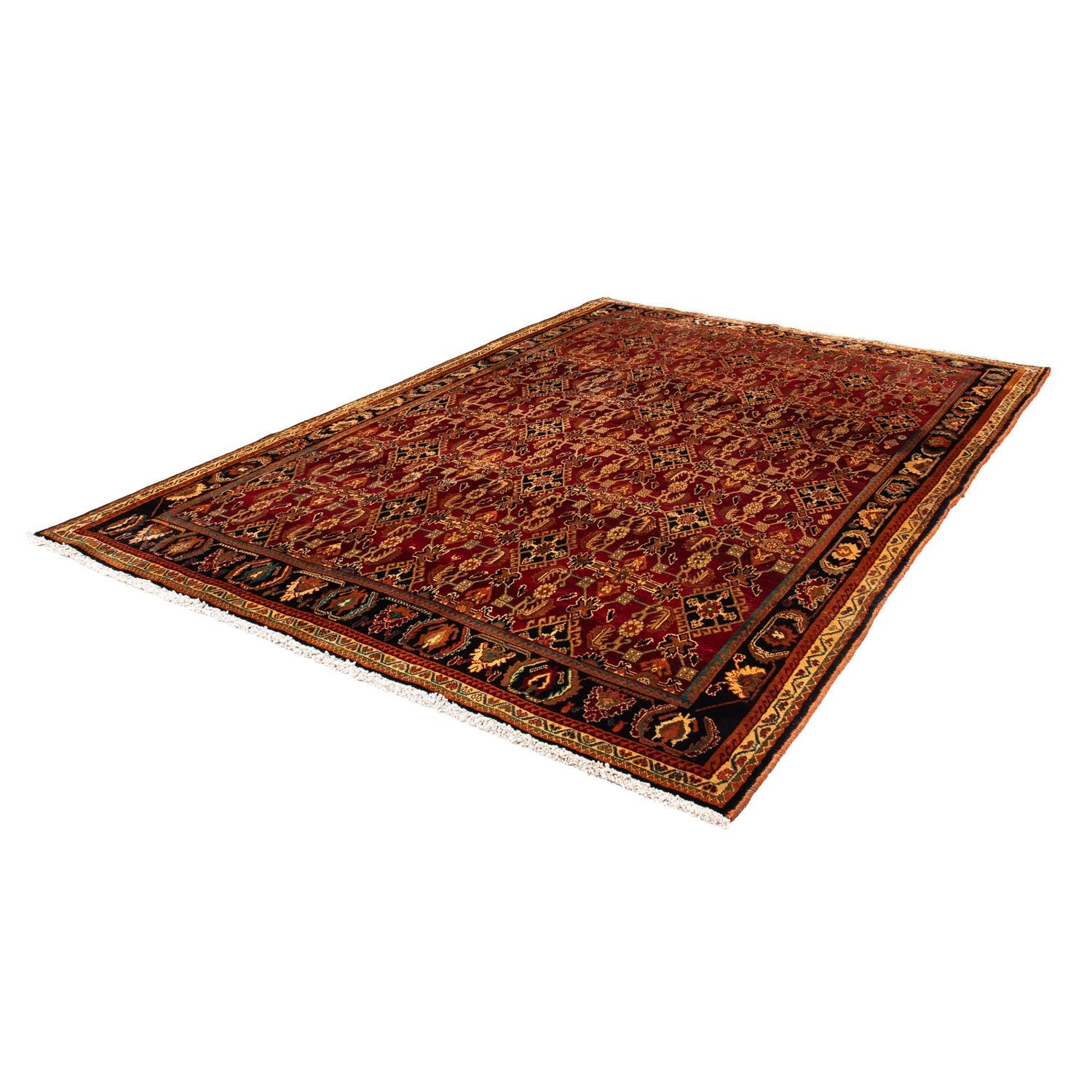 Alfombra persa - Nómada - 308 x 212 cm - rojo oscuro