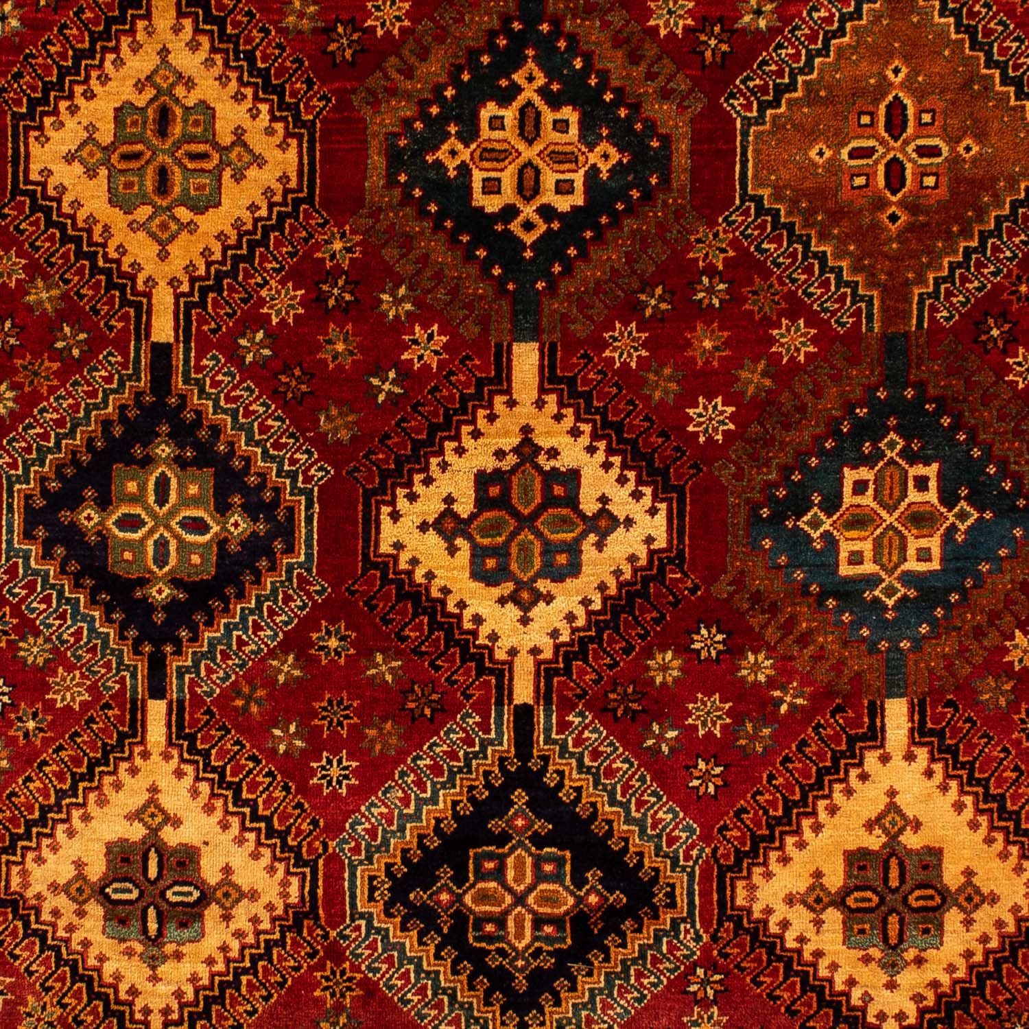 Alfombra persa - Nómada - 282 x 200 cm - rojo oscuro