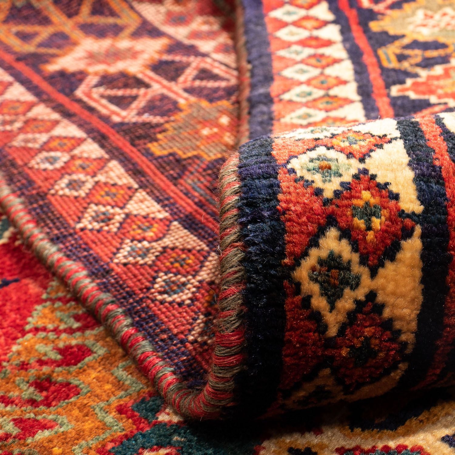 Alfombra persa - Nómada - 282 x 200 cm - rojo oscuro