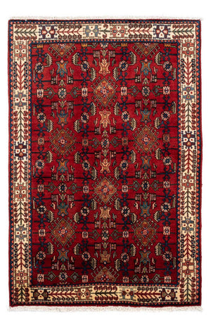 Alfombra persa - Nómada - 155 x 103 cm - rojo oscuro