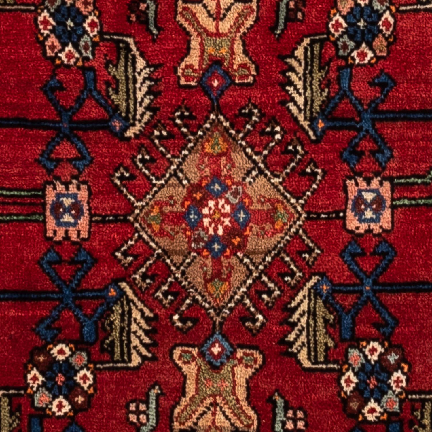 Alfombra persa - Nómada - 155 x 103 cm - rojo oscuro