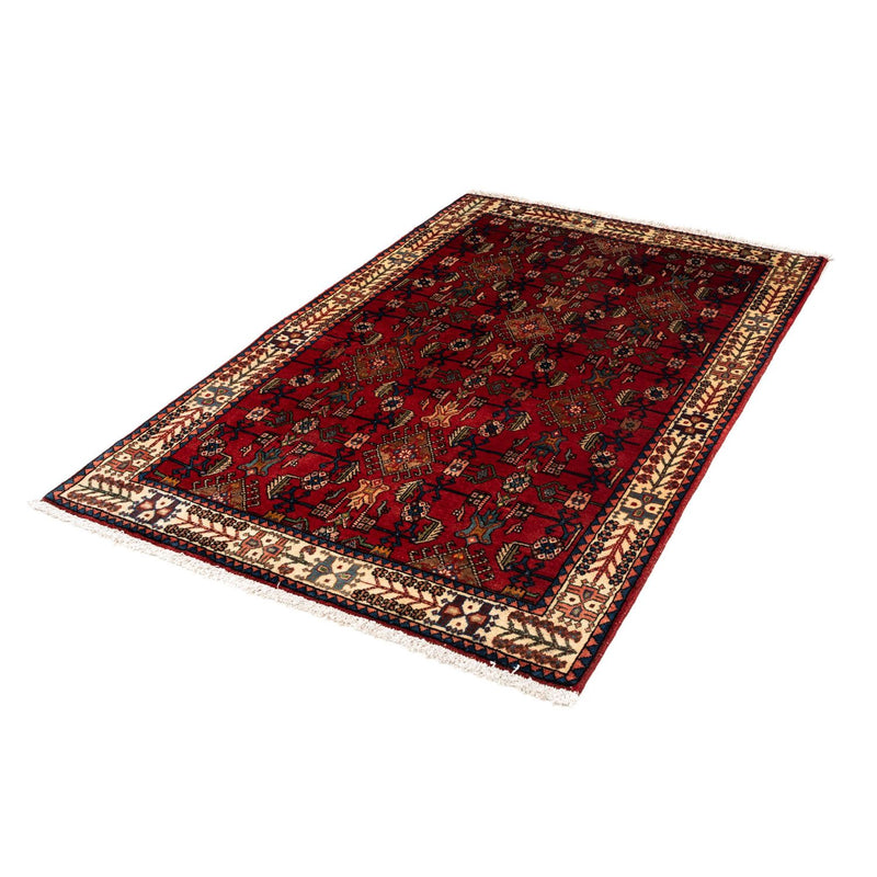Alfombra persa - Nómada - 155 x 103 cm - rojo oscuro