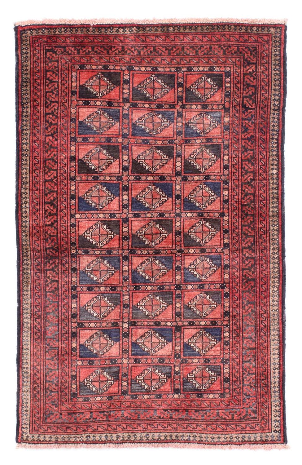Alfombra Belutsch - 151 x 91 cm - rojo claro