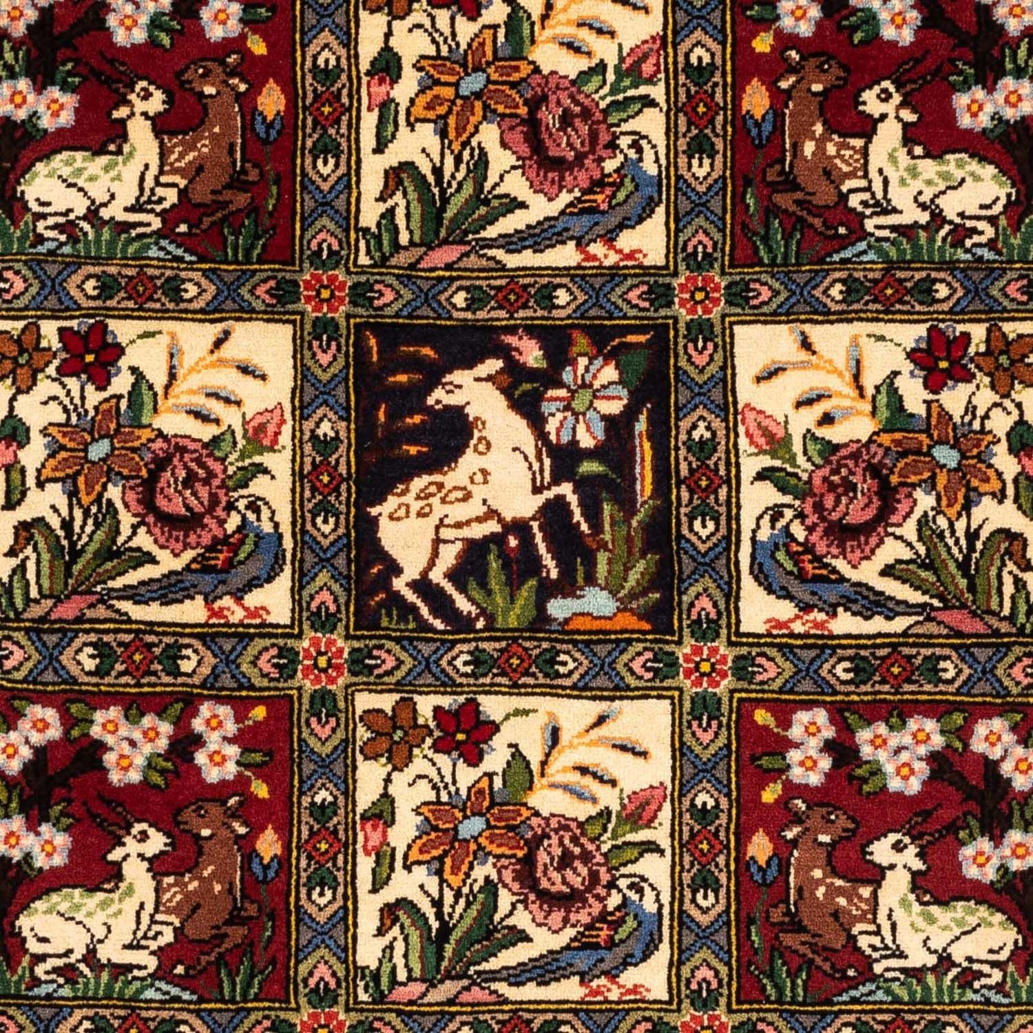 Alfombra persa - Nómada - 160 x 108 cm - rojo oscuro