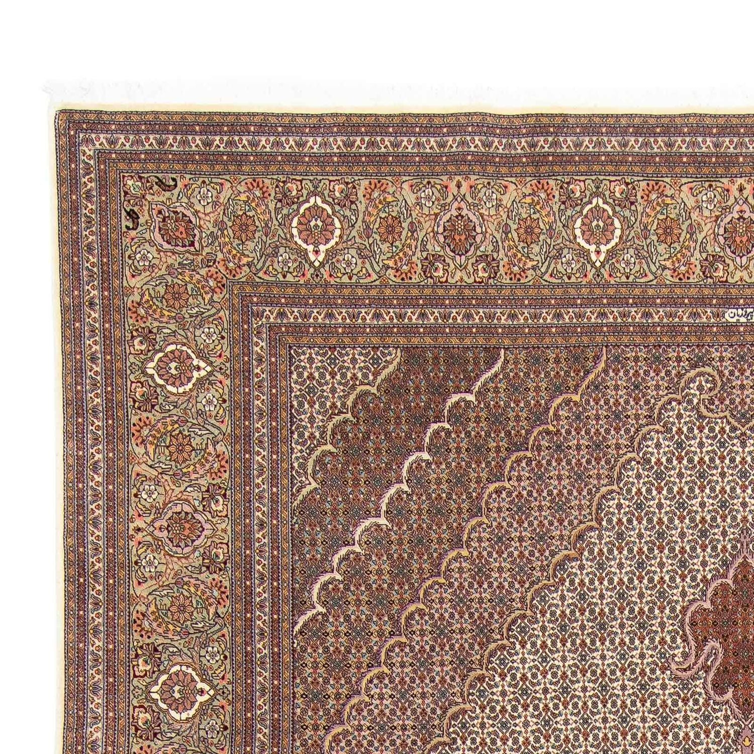 Alfombra persa - Tabriz - 358 x 248 cm - marrón claro