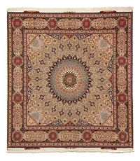 Alfombra Persa - Tabriz - Real cuadrado  - 206 x 204 cm - multicolor