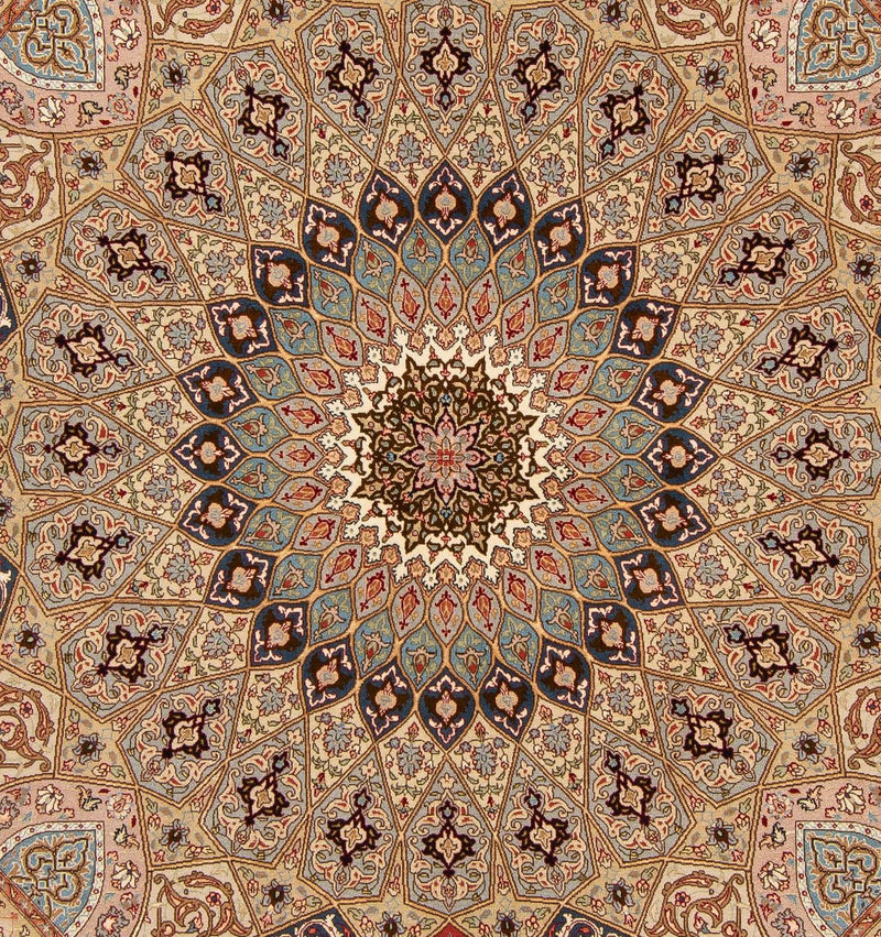 Alfombra Persa - Tabriz - Real cuadrado  - 206 x 204 cm - multicolor