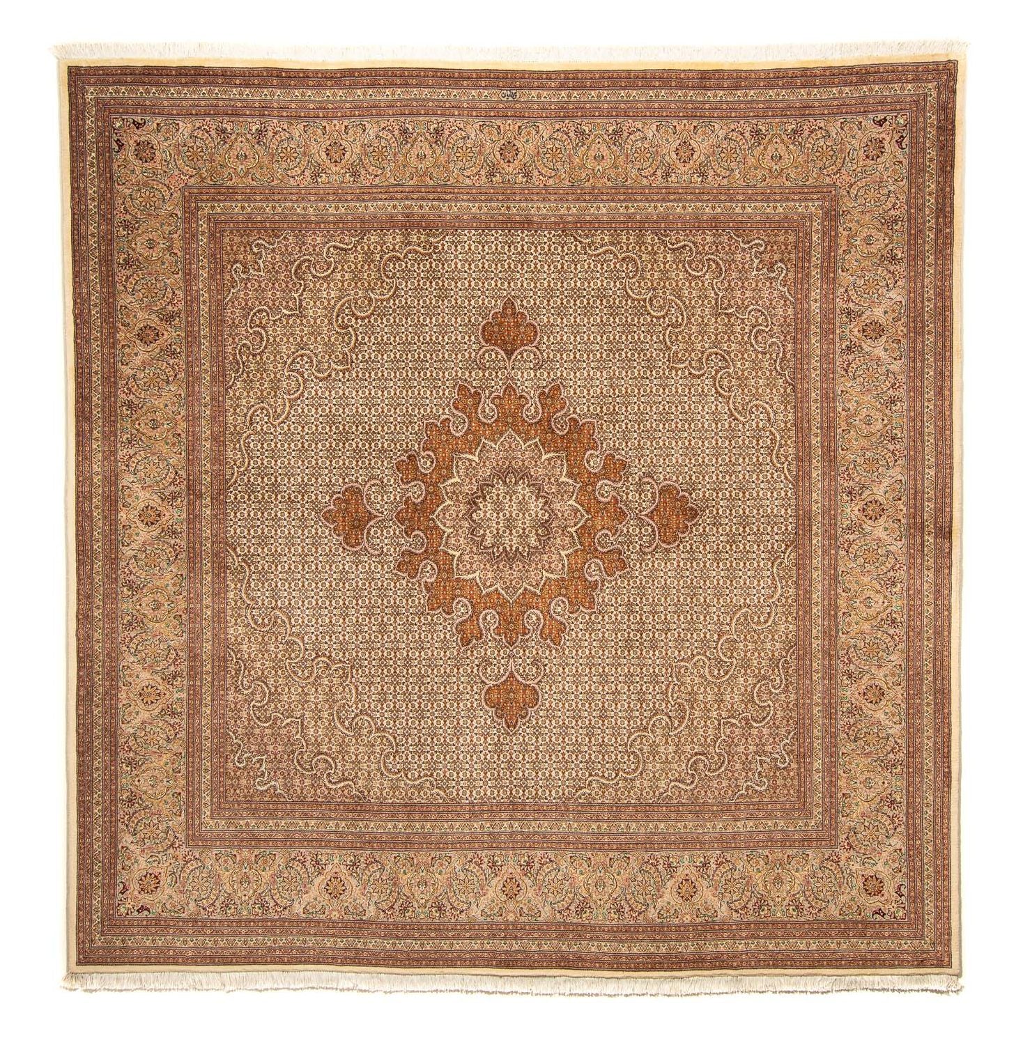 Alfombra persa - Tabriz cuadrado  - 251 x 251 cm - marrón claro