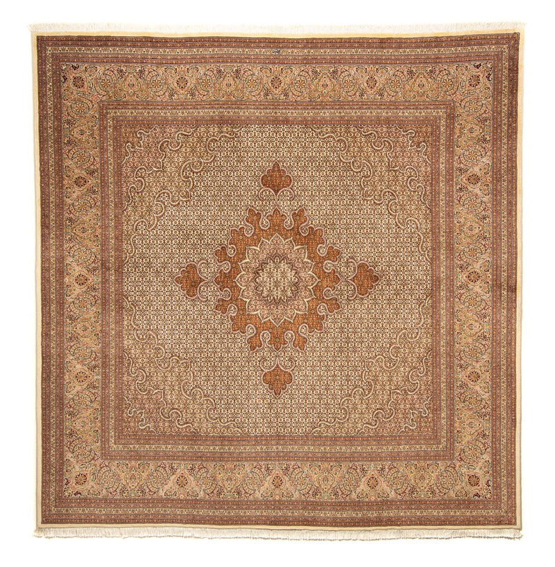 Alfombra persa - Tabriz cuadrado  - 251 x 251 cm - marrón claro