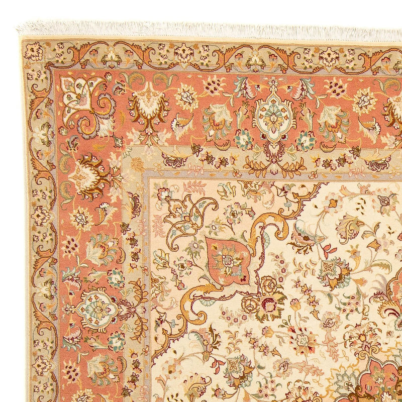 Alfombra Persa - Tabriz - Real cuadrado  - 212 x 205 cm - beige