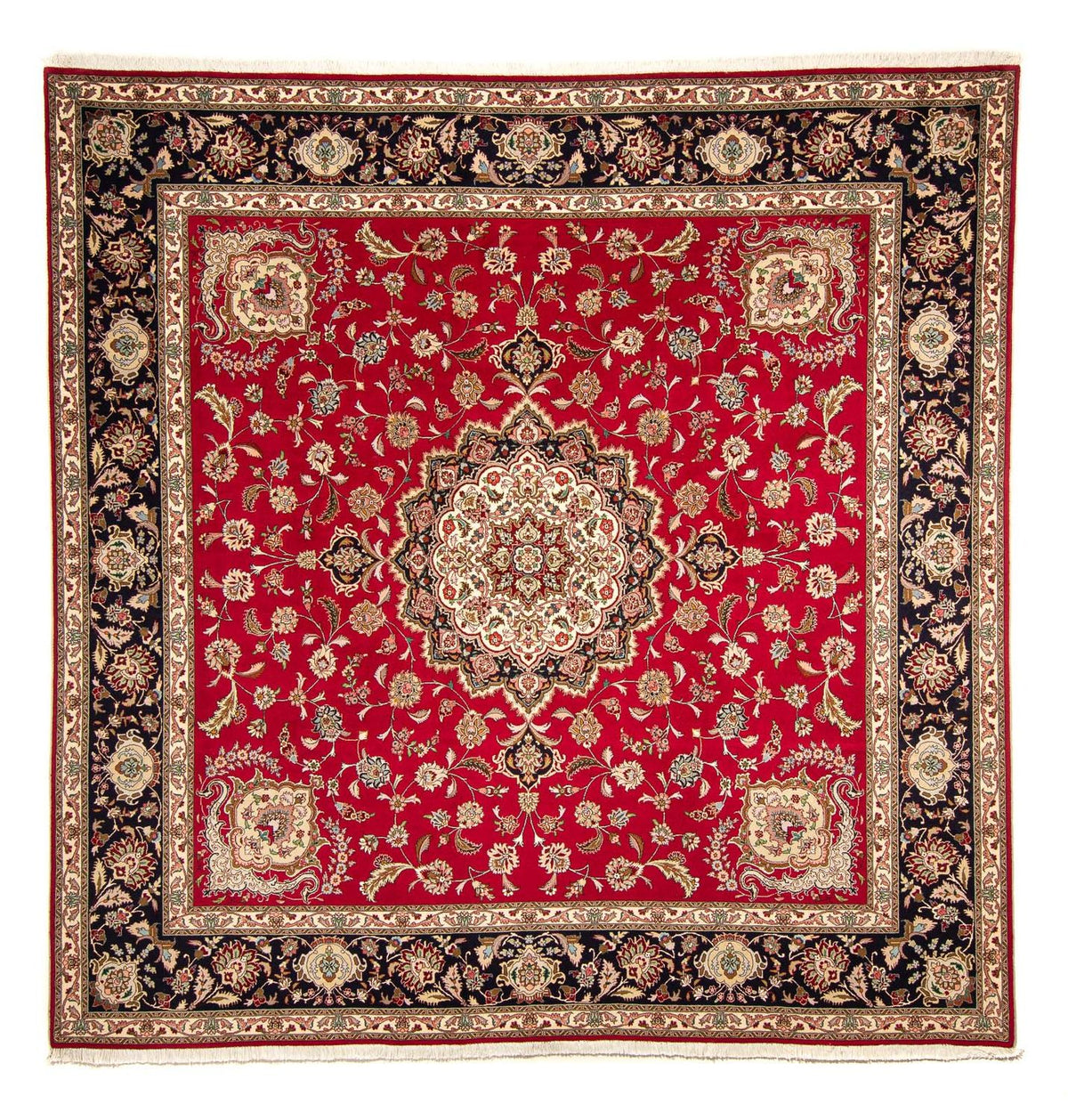 Alfombra Persa - Tabriz - Real cuadrado  - 254 x 254 cm - rojo