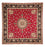 Alfombra Persa - Tabriz - Real cuadrado  - 254 x 254 cm - rojo