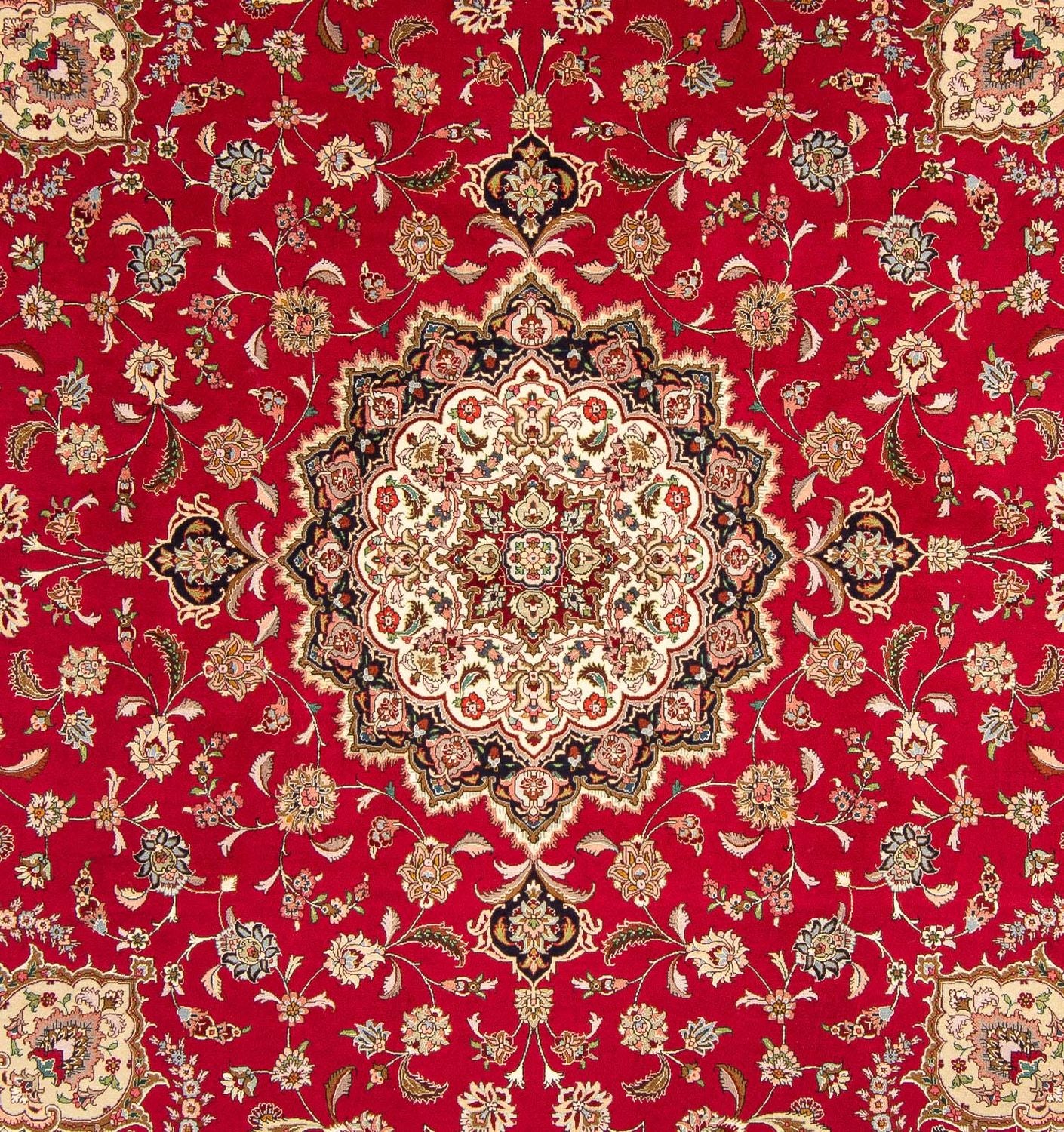 Alfombra Persa - Tabriz - Real cuadrado  - 254 x 254 cm - rojo
